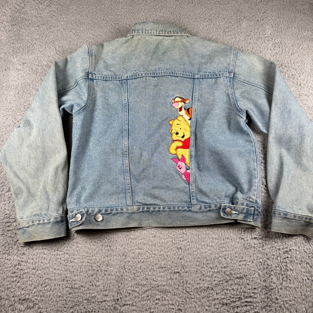 Vintage Disney Pooh 100 Acre Collection Denim Jacket By Jerry Leigh Medium